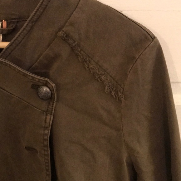 Free People Army Jacket with Peplum Bottom - Picture 2 of 8